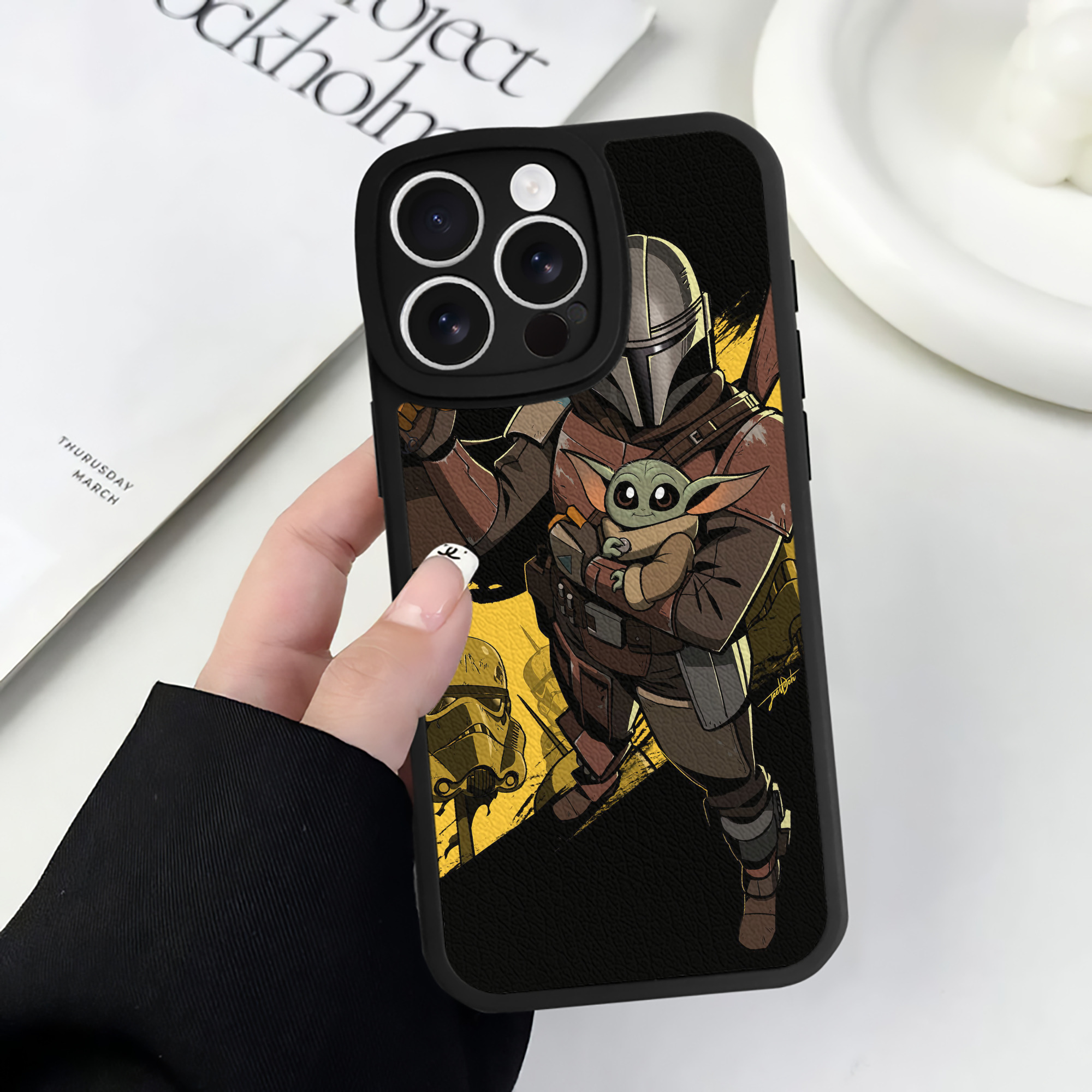 （画像用） スター・ウォーズ Star Wars 【iPhone 16シリーズ対応】シリコンスマホケース（レザー調） 材質：シリコン